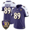 Baltimore Ravens Limited 30th Season Jersey – All Stitched – Mark Andrews – 89 – Purple Alternate Jersey