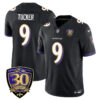 Baltimore Ravens Limited 30th Season Jersey – All Stitched – Justin Tucker – 9 – Black Jersey
