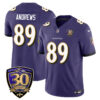 Baltimore Ravens Limited 30th Season Jersey – All Stitched – Mark Andrews – 89 – Purple Jersey
