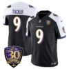 Baltimore Ravens Limited 30th Season Jersey – All Stitched – Justin Tucker – 9 – Black Alternate Jersey