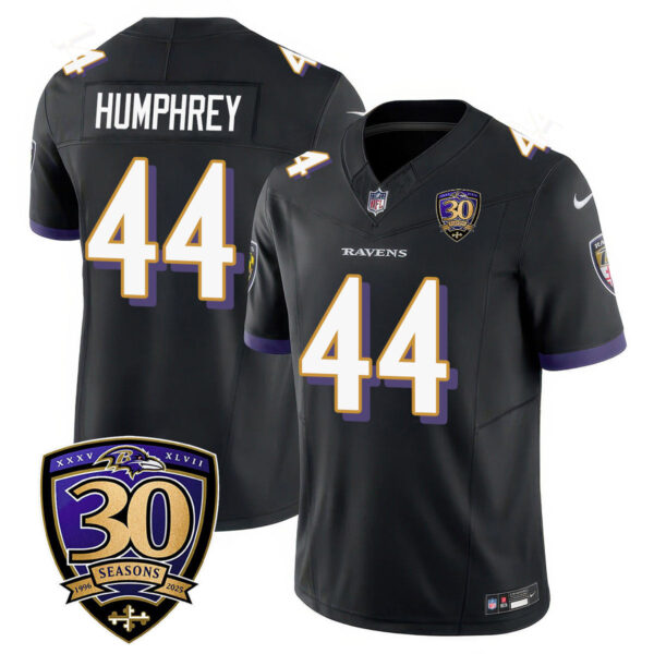 Baltimore Ravens Limited 30th Season Jersey – All Stitched – Marlon Humphrey – 44 – Black Jersey