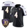 Baltimore Ravens Limited 30th Season Jersey – All Stitched – Zay Flowers – 4 – Black Alternate Jersey