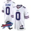 Mens Buffalo Bills New York Patch Game Jersey Keon Coleman Jersey White