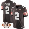 Browns 1946 75th Anniversary Patch Jersey – All Stitched – Brown – Amari Cooper Jersey