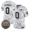 Bills 2024 Salute to Service Establishment Year Patch Vapor Limited Jersey – All Stitched – Marines – Keon Coleman Jersey
