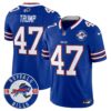 Buffalo Bills 2024 Vapor Limited Jersey – Est. 1960 Patch – All Stitched – Royal – Donald Trump Jersey