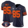 Chicago Bears Dick Butkus Patch Throwback Vapor Limited Jersey – All Stitched – Navy – Cole Kmet Jersey