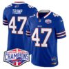 Bills 2024 AFC East Division Champions Vapor Limited Jersey – All Stitched – Royal – Donald Trump Jersey