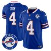 Buffalo Bills 2024 Vapor Limited Jersey – Est. 1960 Patch – All Stitched – Royal – James Cook Jersey