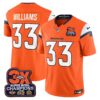 Denver Broncos 3-Time Champions Patch Vapor Limited Jersey – All Stitched – Orange – Javonte Williams Jersey