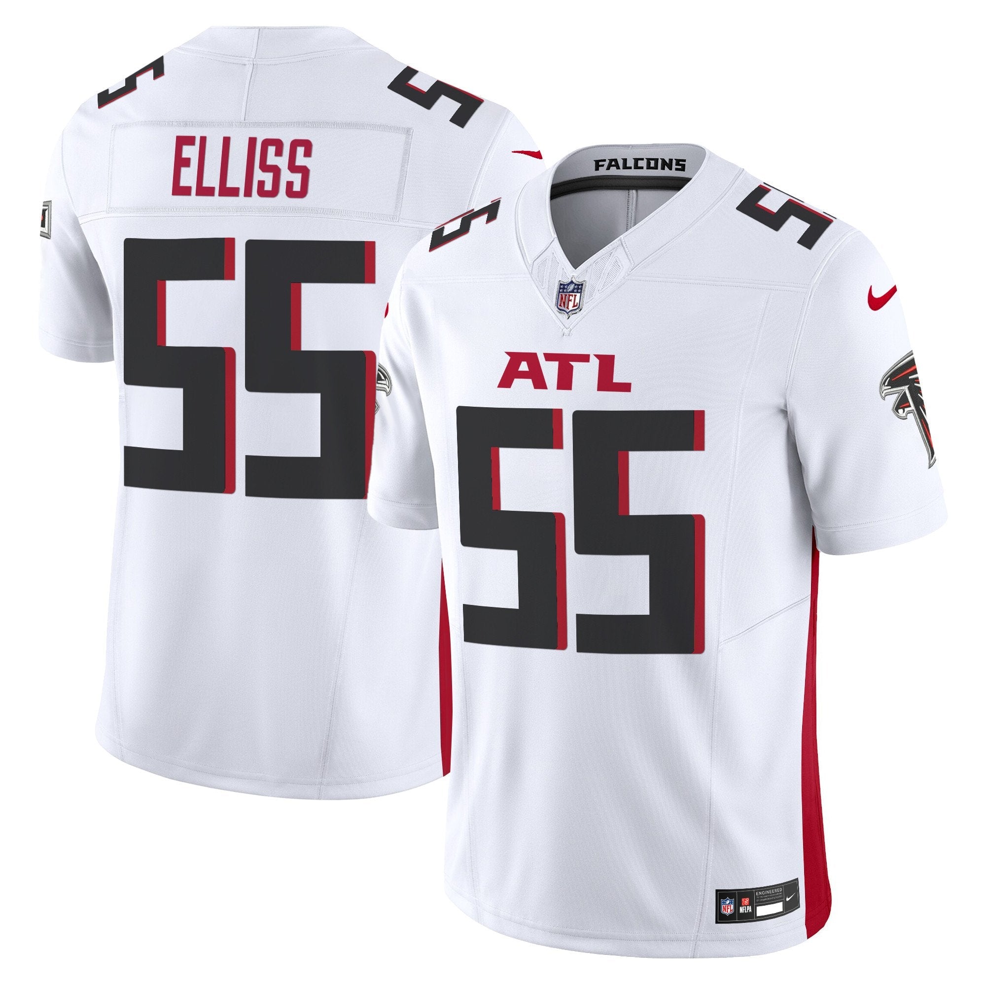 Atlanta Falcons 2024 Vapor Limited Jersey – All Stitched – White – Kaden Elliss Jersey