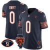 Bears Illinois Patch Vapor Jersey – All Stitched – Navy – D’Andre Swift Jersey