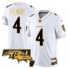 Ravens 2024 Gold Vapor Limited Jersey – All Stitched – White Gold – Zay Flowers Jersey