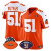 Chicago Bears Dick Butkus Patch Throwback Vapor Limited Jersey – All Stitched – Orange Alternate – Dick Butkus Jersey