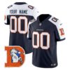 Denver Broncos Throwback Vapor Limited Custom Jersey V2 – All Stitched – Navy Alternate Jersey