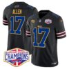 Bills 2024 AFC East Division Champions Gold Trim Vapor Limited Jersey – All Stitched – Black – Josh Allen Jersey
