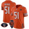 Bears Illinois Patch Vapor Jersey – All Stitched – Orange – Dick Butkus Jersey