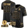 Cowboys Est. 1960 & We Dem Boyz Patch Gold Vapor Limited Custom Jersey V2 – All Stitched – Black Gold Jersey