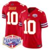 Bills 2024 AFC East Division Champions Gold Trim Vapor Limited Jersey – All Stitched – Red – Khalil Shakir Jersey