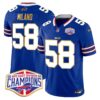 Bills 2024 AFC East Division Champions Gold Trim Vapor Limited Jersey – All Stitched – Royal – Matt Milano Jersey