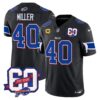 Bills 60th Anniversary Patch Vapor Limited Jersey – All Stitched – Black – Von Miller Jersey