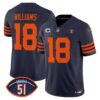Chicago Bears Dick Butkus Patch Throwback Vapor Limited Jersey – All Stitched – Navy – Caleb Williams Jersey