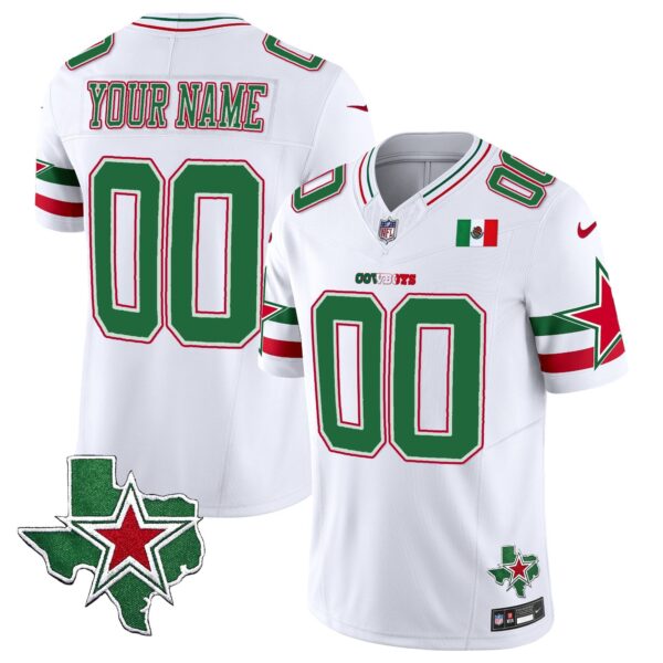 Cowboys 2024 Mexico Vapor Premier Limited Custom Jersey – All Stitched – White Jersey