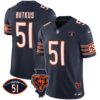 Bears Illinois Patch Vapor Jersey – All Stitched – Navy – Dick Butkus Jersey