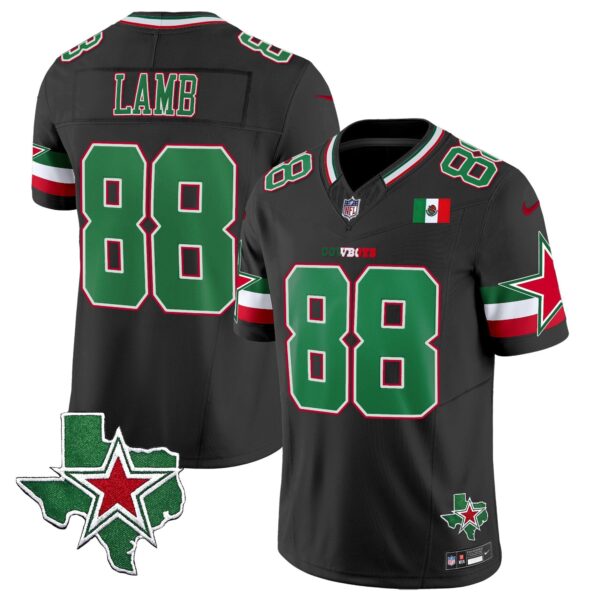 Cowboys 2024 Mexico Vapor Limited Jersey – All Stitched – Black – CeeDee Lamb Jersey