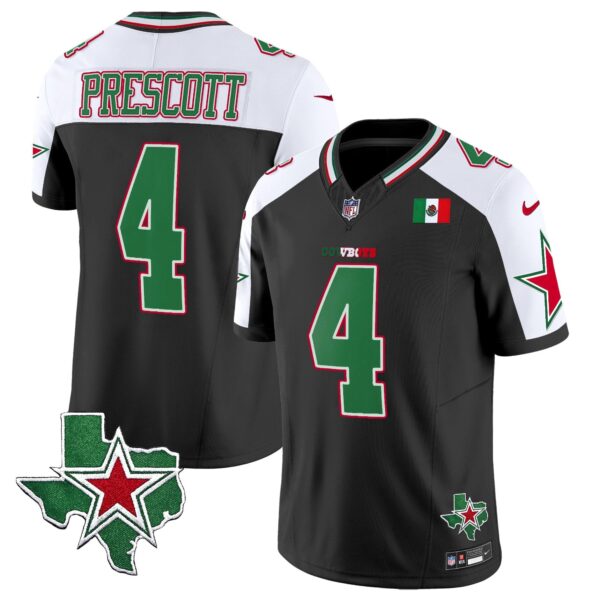 Cowboys 2024 Mexico Vapor Limited Jersey – All Stitched – Alternate – Dak Prescott Jersey