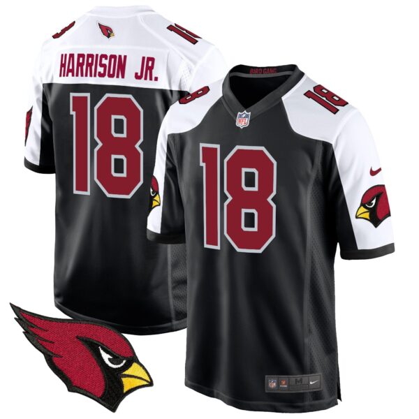 Arizona Cardinals 2024 Game Jersey – All Stitched – Black Alternate – Marvin Harrison Jr. Jersey