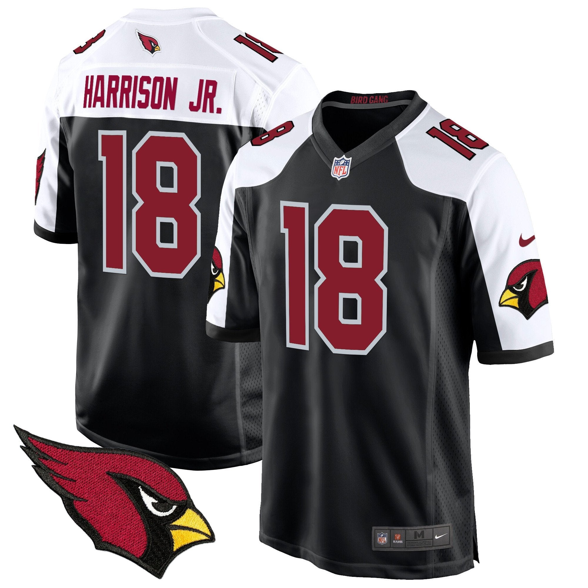 Arizona Cardinals 2024 Game Jersey – All Stitched – Black Alternate – Marvin Harrison Jr. Jersey