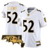Ravens 2024 Gold Vapor Limited Jersey – All Stitched – White Gold – Ray Lewis Jersey