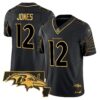 Ravens Maryland Patch Gold Vapor Limited Jersey V2 – All Stitched – Black Gold – Jacoby Jones Jersey