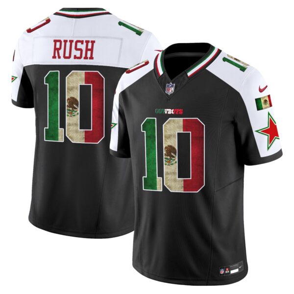 Dallas Cowboys Mexico Vapor Limited Jersey V3 – All Stitched – Alternate – Cooper Rush Jersey