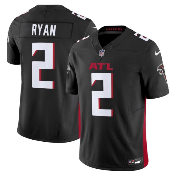 Atlanta Falcons 2024 Vapor Limited Jersey – All Stitched – Black – Matt Ryan Jersey