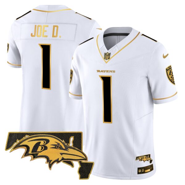 Ravens 2024 Gold Vapor Limited Jersey – All Stitched – White Gold – Joe D Jersey