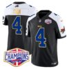 Bills 2024 AFC East Division Champions Gold Trim Vapor Limited Jersey – All Stitched – Black Alternate – James Cook Jersey