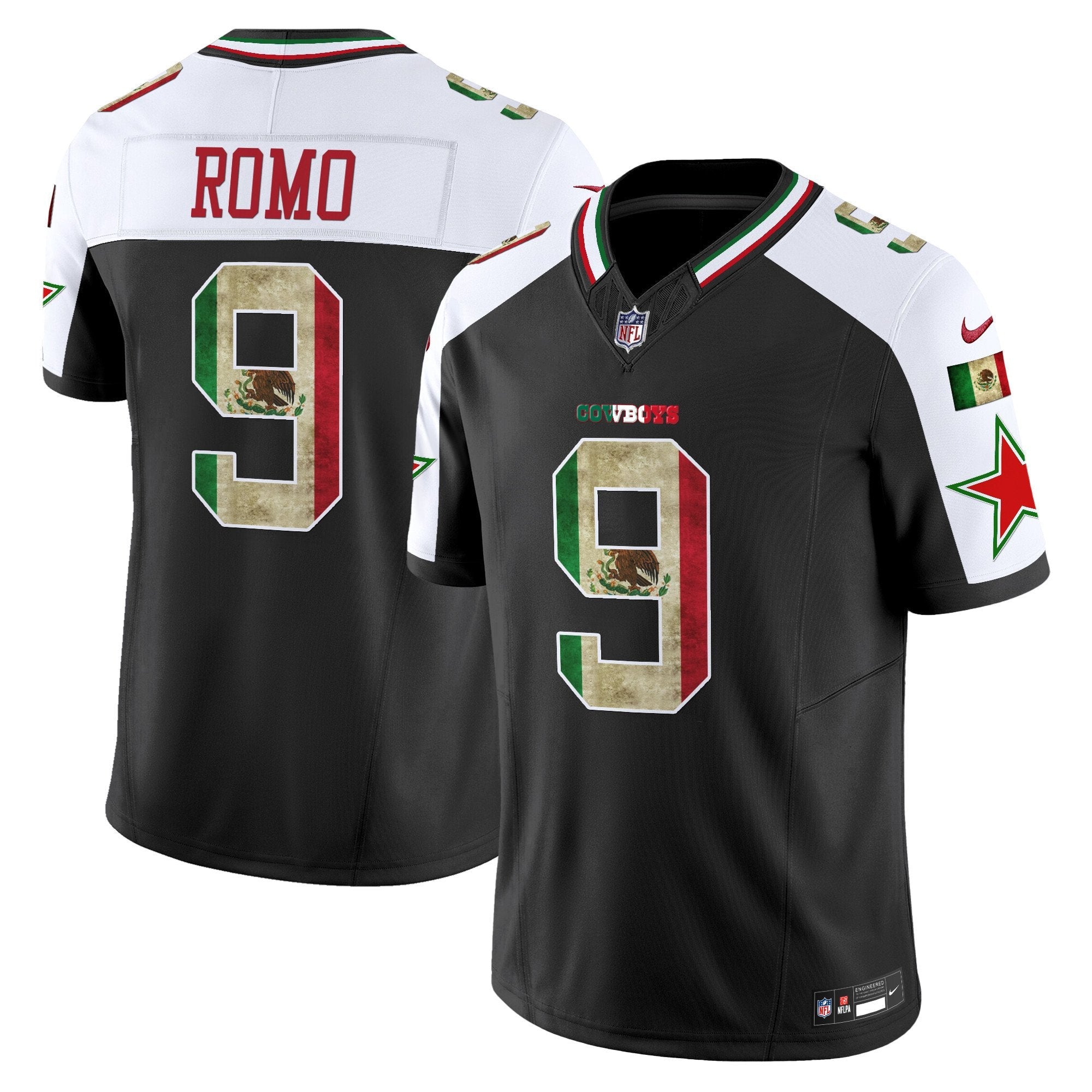 Dallas Cowboys Mexico Vapor Limited Jersey V3 – All Stitched – Alternate – Tony Romo Jersey
