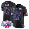 Bills 2024 AFC East Division Champions Vapor Limited Jersey – All Stitched – Black – Josh Allen Jersey