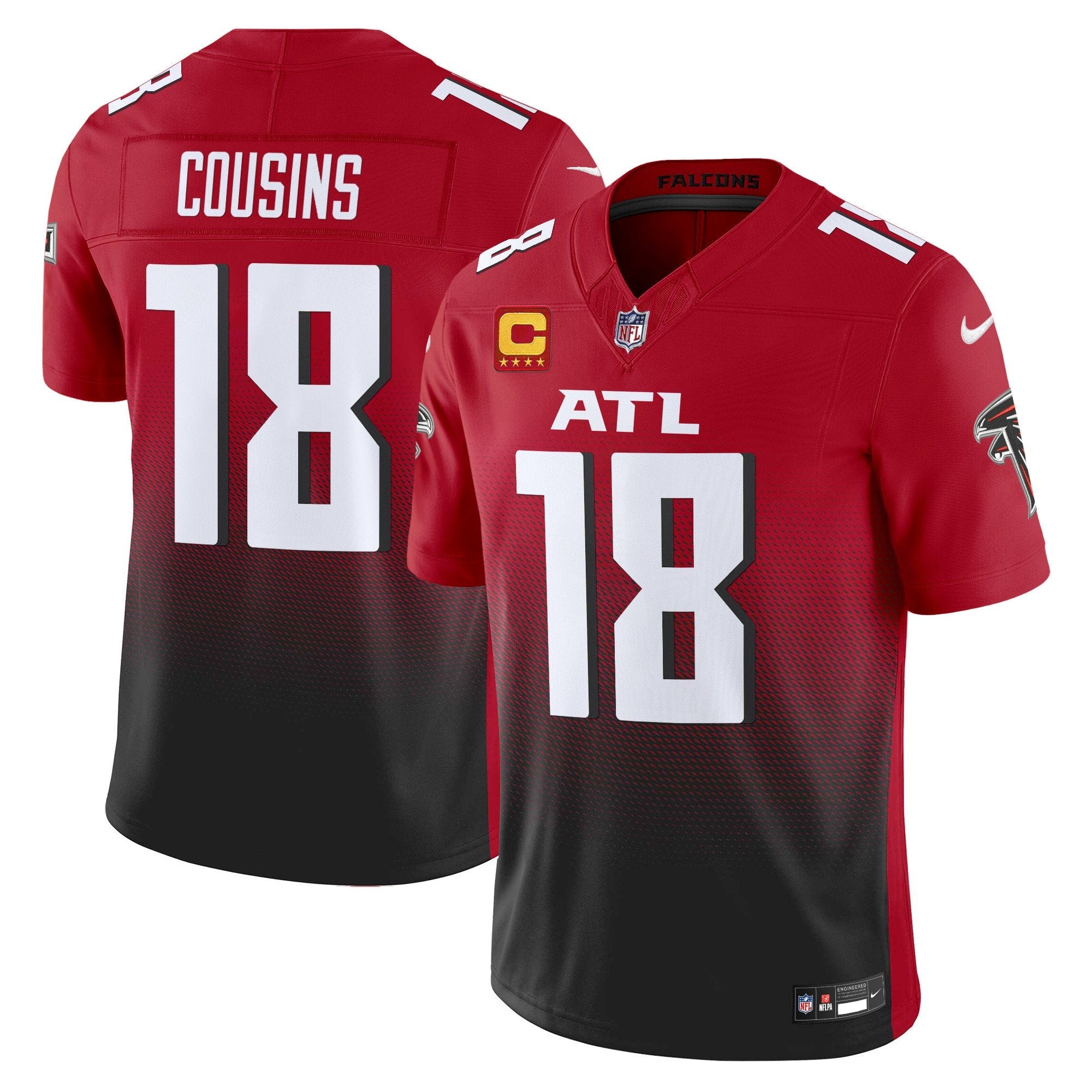 Atlanta Falcons 2024 Vapor Limited Jersey – All Stitched – Red – Kirk Cousins Jersey