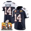 Denver Broncos Super Bowl 50 Patch Vapor Limited Jersey – All Stitched – Navy Alternate – Courtland Sutton Jersey