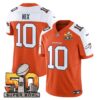 Denver Broncos Super Bowl 50 Patch Vapor Limited Jersey – All Stitched – Orange Alternate – Bo Nix Jersey