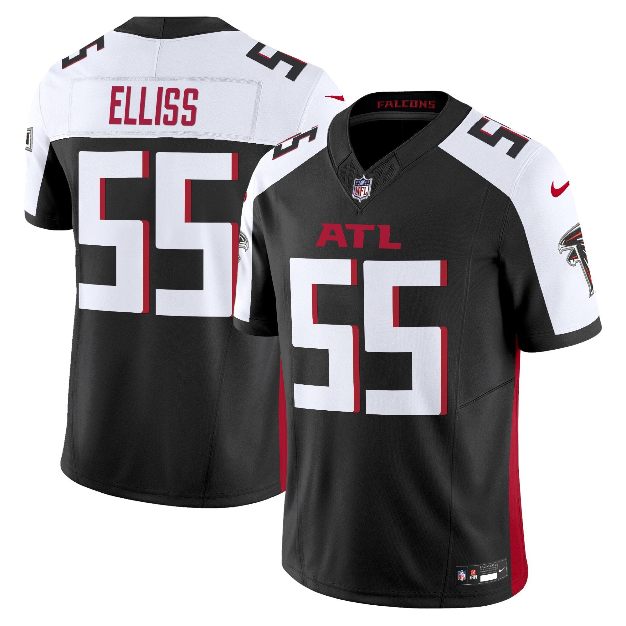Atlanta Falcons 2024 Vapor Limited Jersey – All Stitched – Black Alternate – Kaden Elliss Jersey