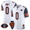 Bears Illinois Patch Vapor Jersey – All Stitched – Navy Sleeves – D’Andre Swift Jersey