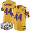 Ravens Maryland Flag 2024 AFC North Division Champions Patch Vapor Limited Jersey – All Stitched – Gold – Marlon Humphrey Jersey