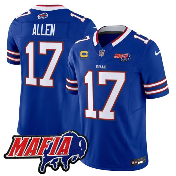 Buffalo Bills 2024 Bills Mafia Patch Vapor Limited Jersey – All Stitched – Royal – Josh Allen Jersey