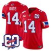 Bills 60th Anniversary Patch Vapor Limited Jersey – All Stitched – Red – Stefon Diggs Jersey