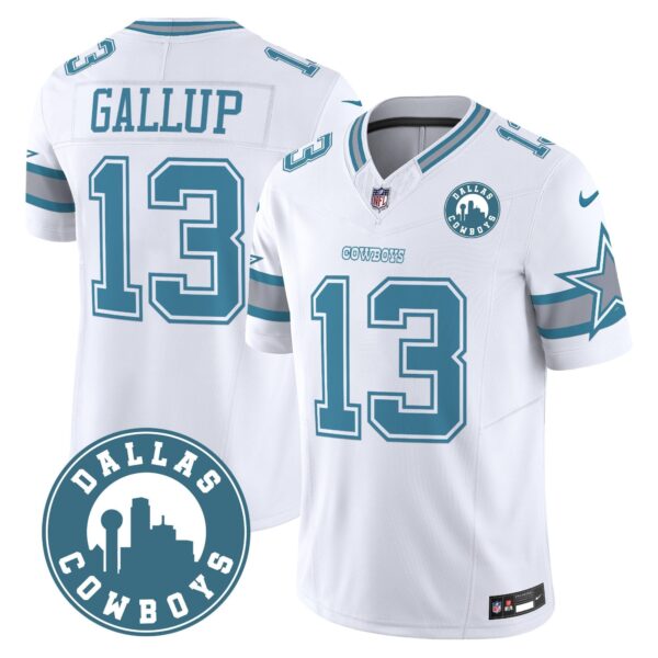 Cowboys “Dallas City” Patch Vapor Limited Jersey – All Stitched – Heritage – Michael Gallup Jersey