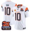 Denver Broncos 3-Time Champions Patch Vapor Limited Jersey – All Stitched – White – Bo Nix Jersey